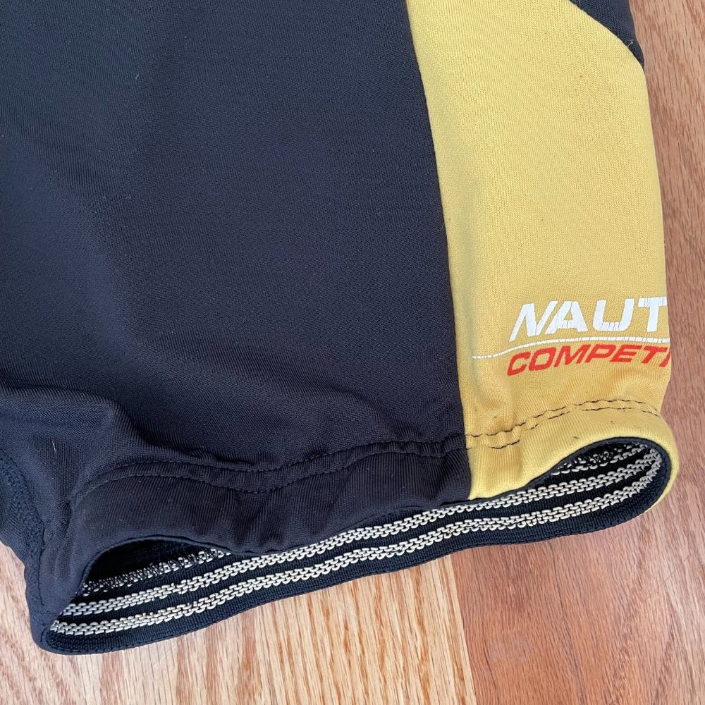 Vintage Nautica Competition Bike Cycling Shorts Black Gold Men’s Size Large - Picture 4 of 7